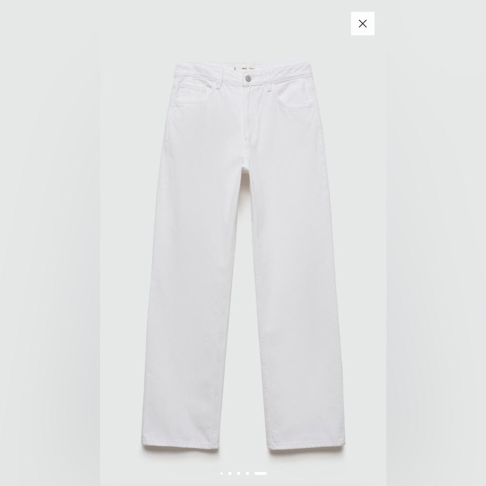 NWT Mango White Straight-Leg Jeans